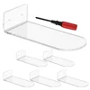 6 Pcs Acrylic Floating Shoe Rack Transparent Shelves Hanging Organizers Wall Holder Display Stand Sports 1