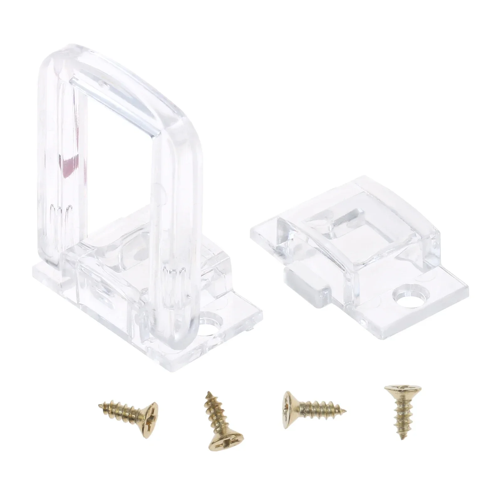 Door Lock Buckle 1pc Acrylic Hasp w/screws Clear Crystal Lock Buckle Mini Clasp Hasp Latches