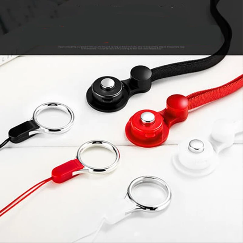 Adjustable Lanyard Strap with Detachable Phone Safety Tether