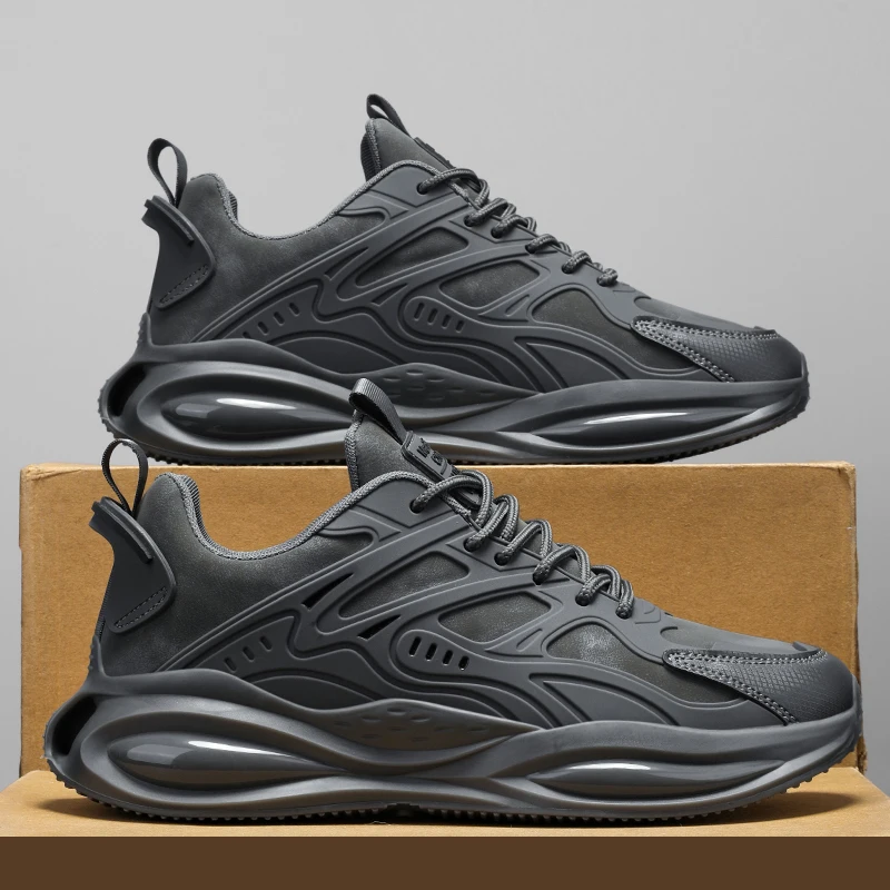 Comfortable and Stylish Men's Casual Sneakers - Solid Color, Round Toe Design, Lightweight Fabric Upper, Non-Slip and Wear-Resistant Sole, Breathable Fabric Insole, Suitable for Outdoor Running and Everyday Wear -