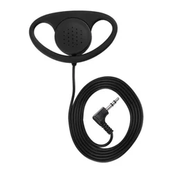 Earhook Wired Single - Side Earphones with 3.5mm Jack and Built - in Microphone (Black)