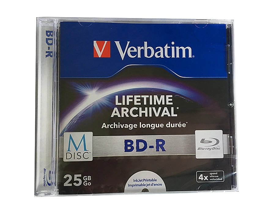 Verbatim Mdisc Blu-ray Disc Bd-r 25gb Lifetime Archival Injet Printable 4x  Archivage Longue Duree - Blank Disks & Accessories - AliExpress