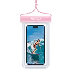 Universal Waterproof Phone Case - Protective Mobile Cover Pouch (Pink)