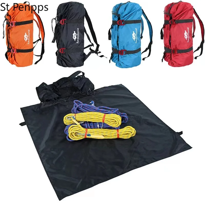 Rock Climbing Rope Bag Cord Carry Bag Hiking Shoulder Backpack Folding Portable Waterproof