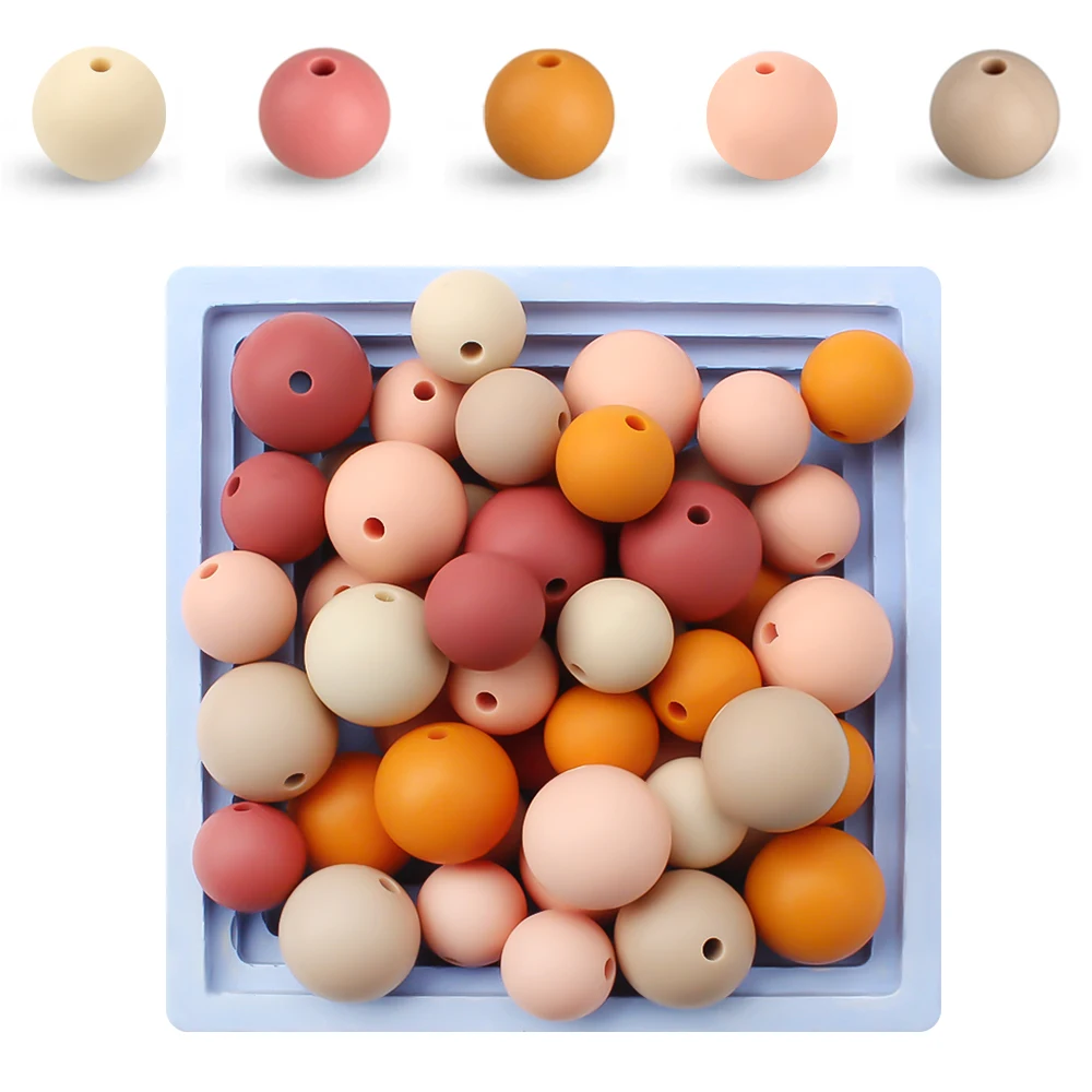 Silicone Beads for DIY Jewelry and Crafting - BPA Free, 12mm Round - Assorted Quantities
