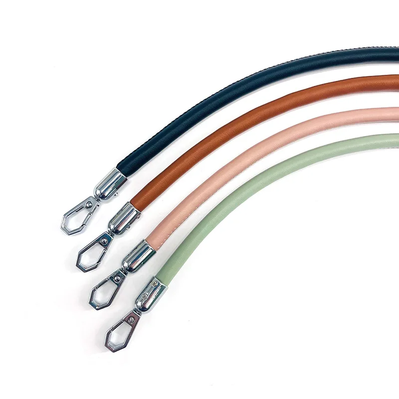 Braided PU Leather Shoulder Bag Strap with Detachable Short Handles