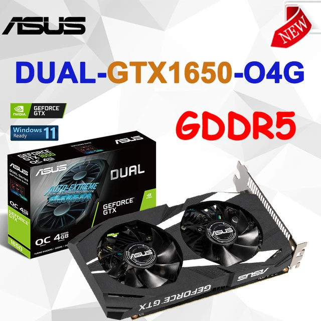 ASUS DUAL GTX1650 O4GB Graphics Cards GTX 1650 4G GDDR5 128bit 8002MHz  Support GPU Desktop CPU GAMING Motherboard Video Card New - AliExpress