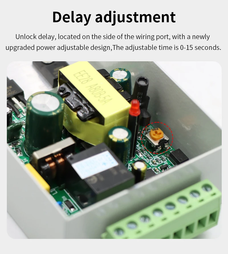 DC12V Access Control Power Supply Ture 5A 3A Output AC110V-240V Input Power Sour