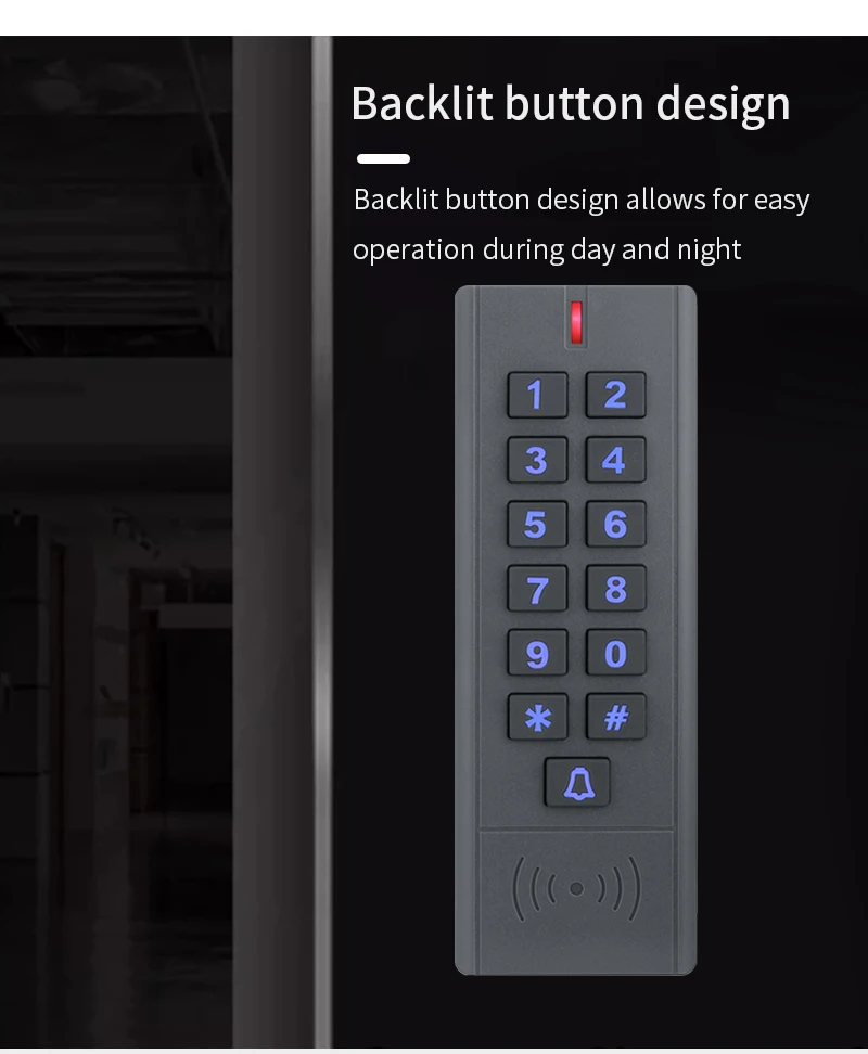 Wifi Tuya App Backlit Fingerprint Access Control Keypad IP66 Waterproof Standalo
