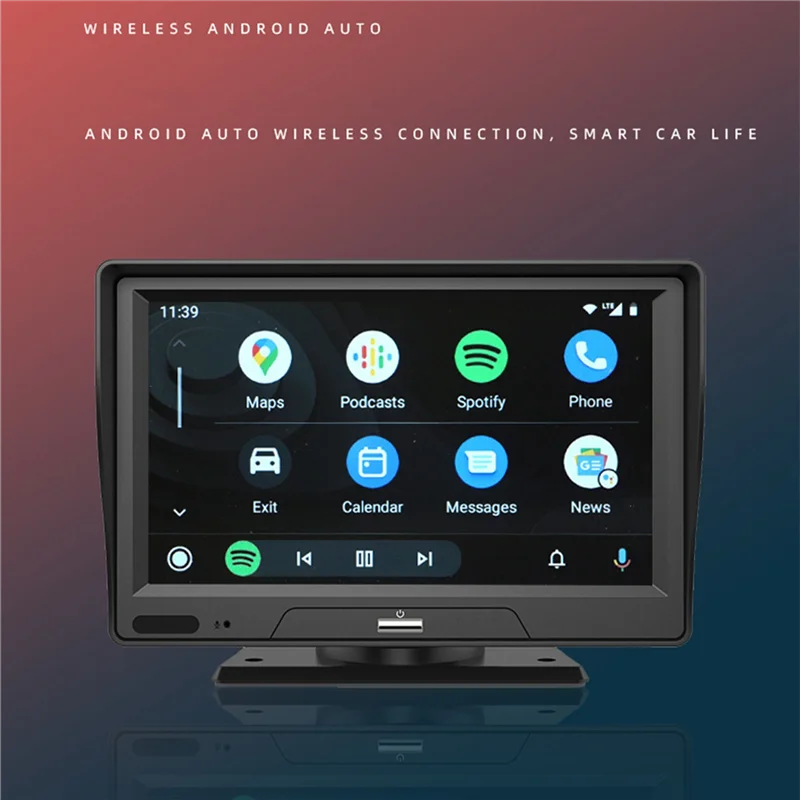 

Wireless Carplay Android Auto 7 Inch Screen Radio Front Backup Camera Bluetooth WIFI FM for Apple IPhone