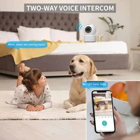 Caméra de sécurité WIFI sans fil 1080P, CCTV pour la maison, moniteur pour bébé, vision nocturne polychrome, suivi automatique, audio bidirectionnel ICSEE 3