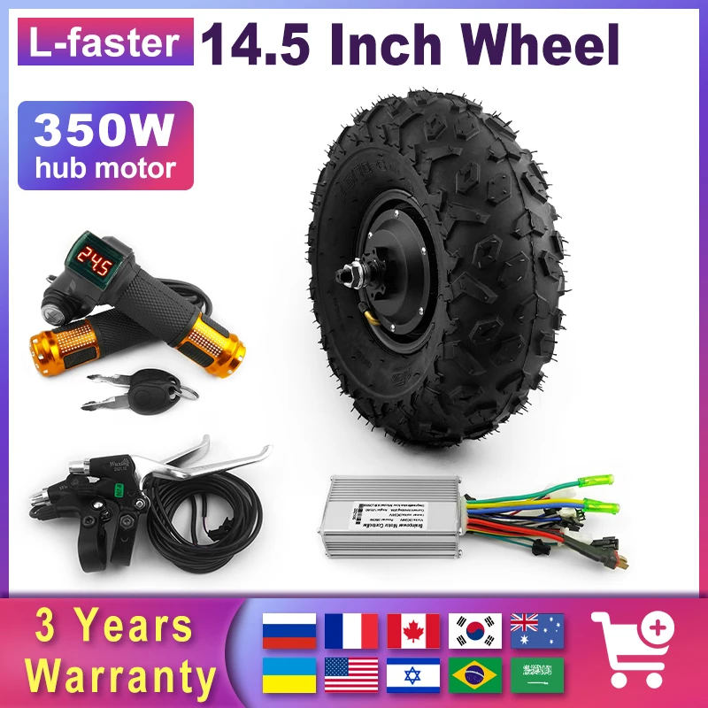 Lfaster Diy 14.5 Inch Wheel Off Road Rough Tyre 36v 48v 350w Electric