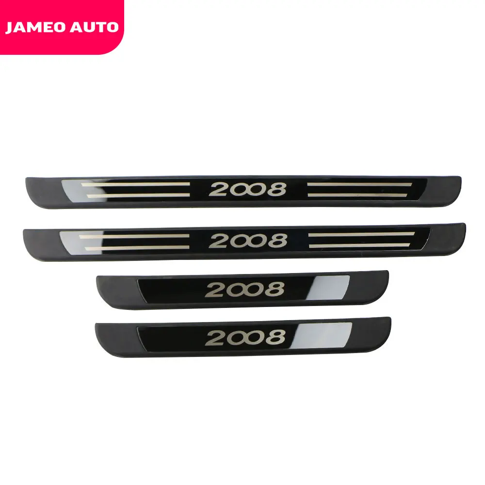 

Накладки на пороги Jameo Auto, 4 шт., накладки на пороги для Peugeot 2008, 2014, 2015, 2016, 2017, 2018, 2019, стайлинга автомобилей