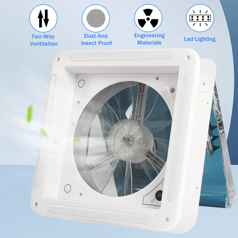 

34*34CM RV Manual Ventilation Fan Manual Sunroof Ventilator Two-Way Top Exhaust Fan Dust-Proof And Insect-Proof