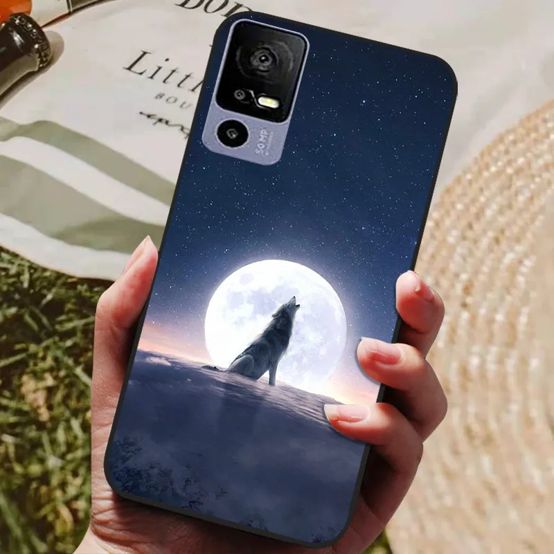 Silicone Back Cover Phone Case with Soft Bumper - Black