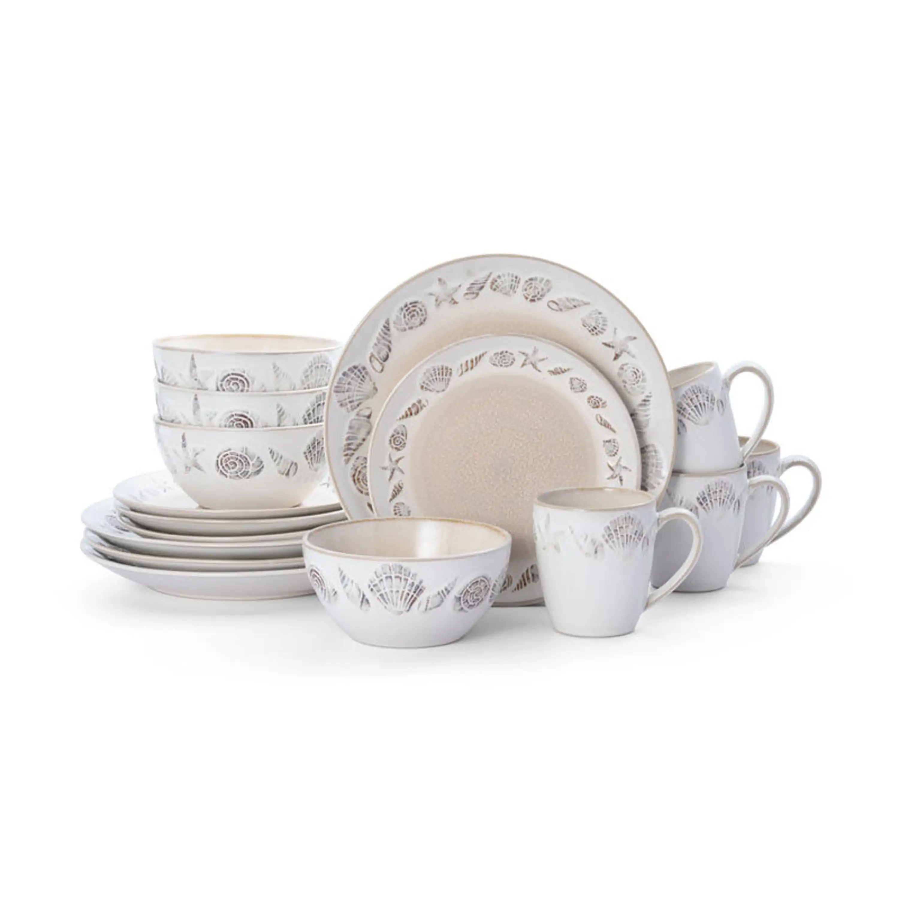 

Panama Beige Stoneware 16-Piece Dinnerware Set