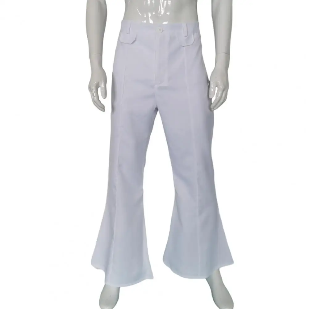Flared Trousers Retro Disco Flared Hem Sequin Pants for Men 60s 70s Vintage Costume for Halloween Carnival Music Festivals Shiny 4