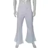 Flared Trousers Retro Disco Flared Hem Sequin Pants for Men 60s 70s Vintage Costume for Halloween Carnival Music Festivals Shiny 4