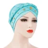 Lady Women Cancer Hat Chemo Cap Muslim Braid Head Scarf Turban Head Wrap Cover Ramadan Hair Loss Islamic Headwear Arab Fashion 5
