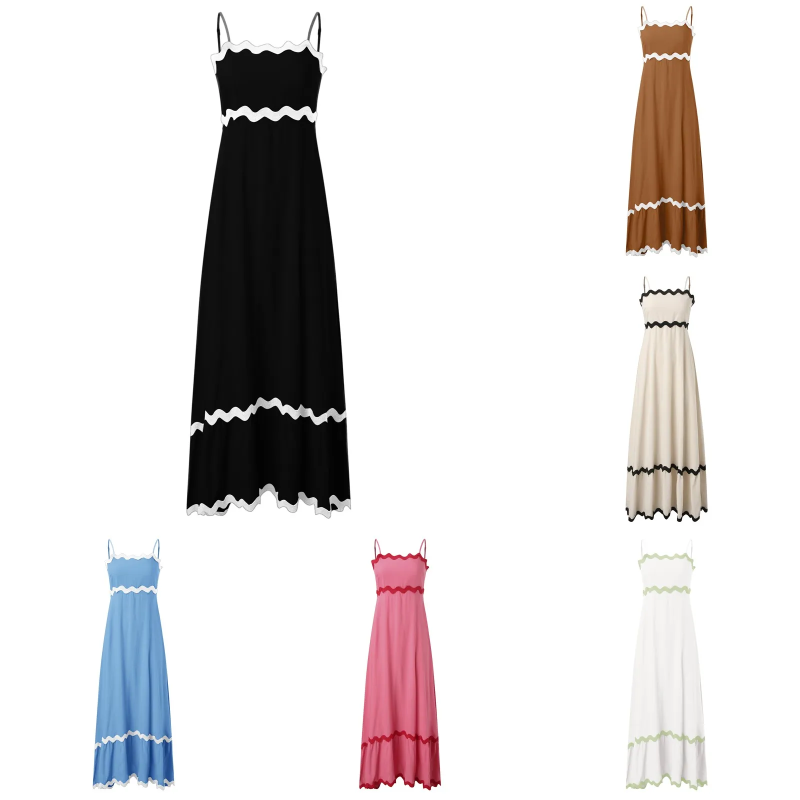 

Embroide Swing Tunic Dress Women Casual Fashion Sleeveless Dress Summer Loose Sexy A Line Dress Beach Vacation Long Maxi Dresses