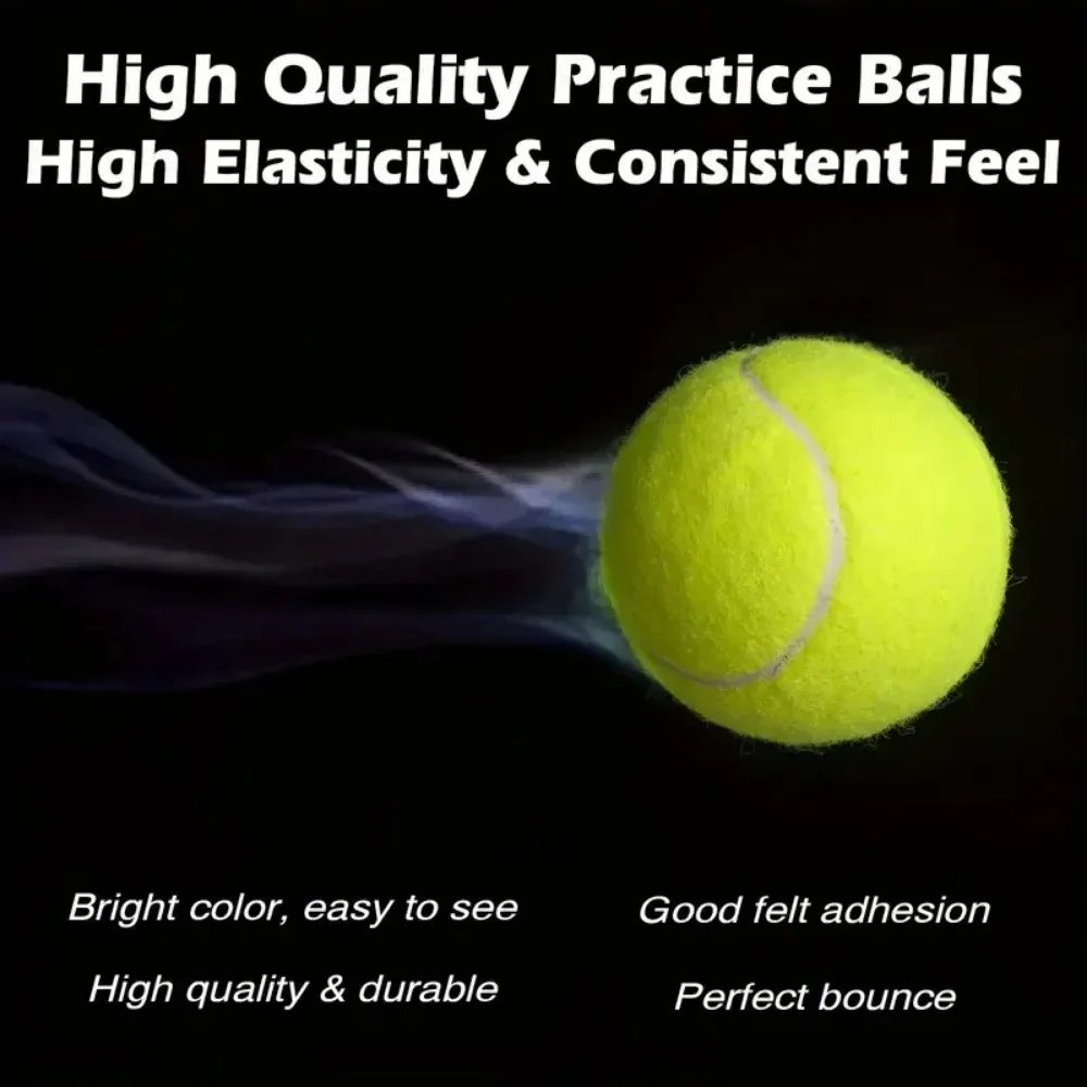 Rubber Tennis 3 Pcs Advanced Training Durable And Highly Elastic Suitable For Beginners