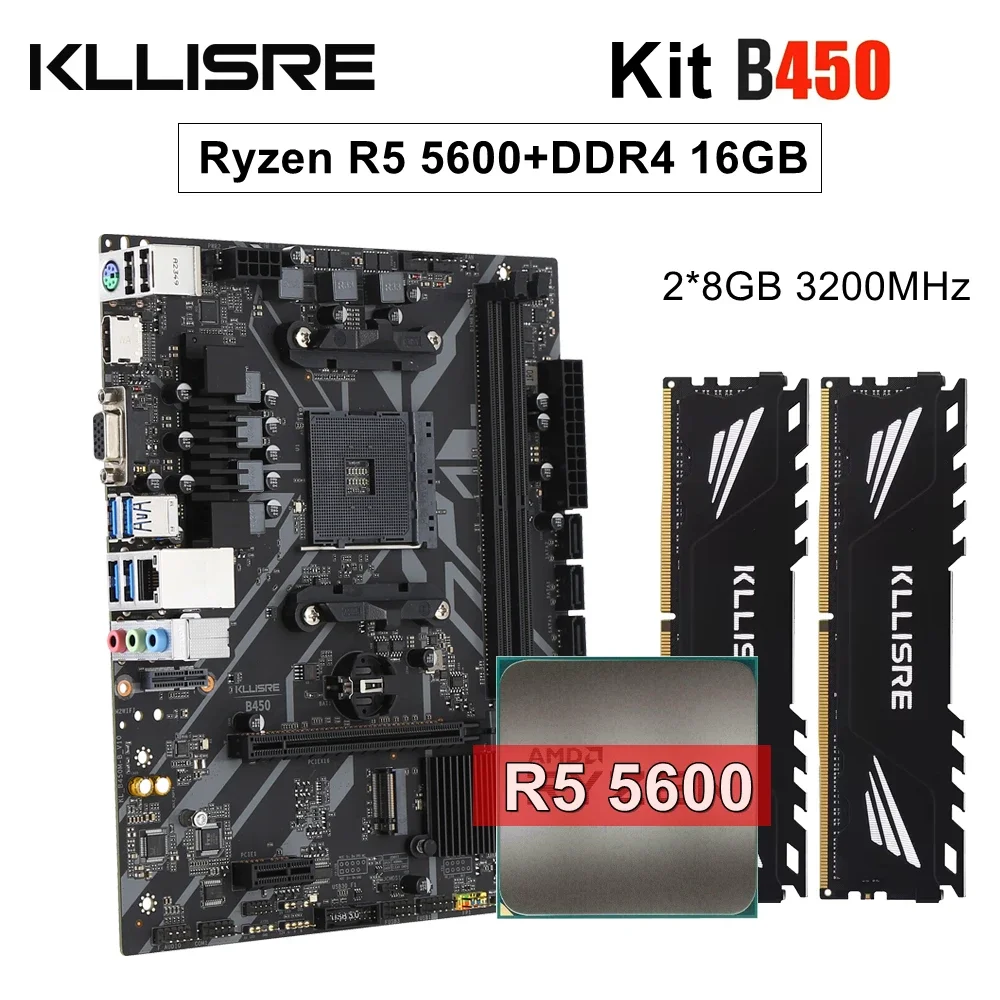 未使用Ryzen5 1600AFと中古B450マザーボードとメモリ16Ｇ ryzen5 5600 32GB memory b450マザーボードセット 【公式通販】