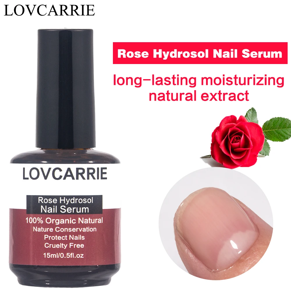 

LOVCARRIE Rose Hydrosol Nail Serum Cuticle Oil for Repair Nails Natural Extract Moisturizing Nail Hardener Protect Care Manicure