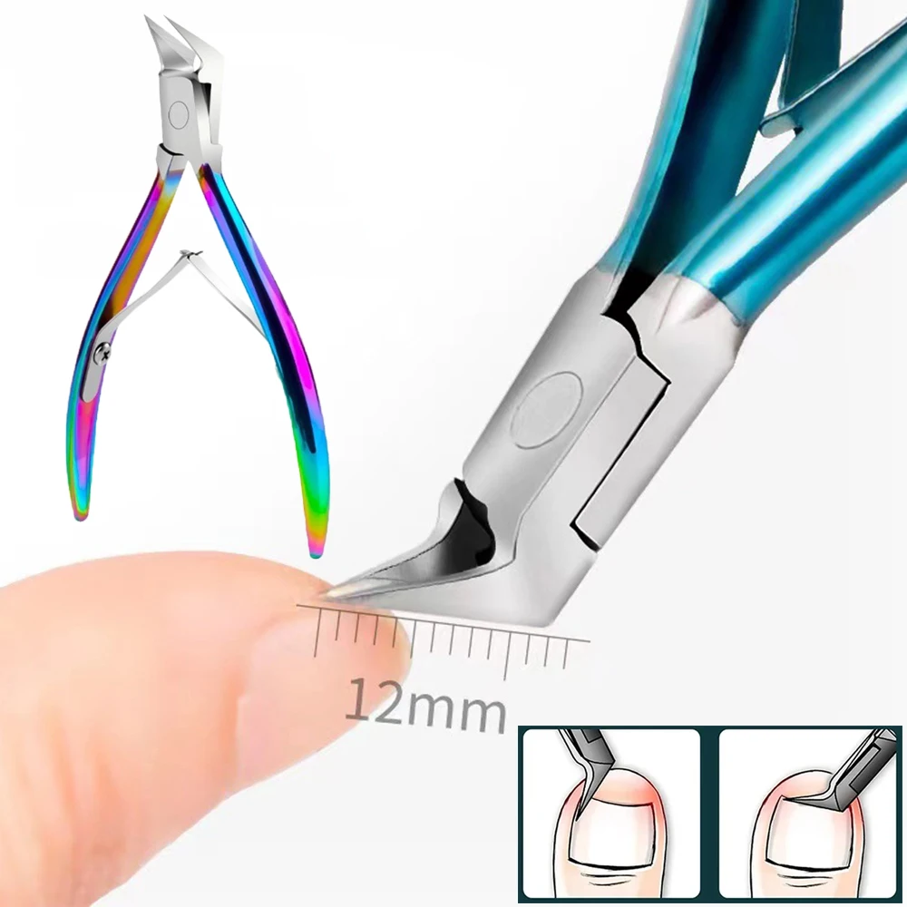 Toe Nail Clipper Set Stainless Steel Dead Skin Art Pedicure Plier Cutter Scissor Tool For Thick Ingrown Nails Paronychia