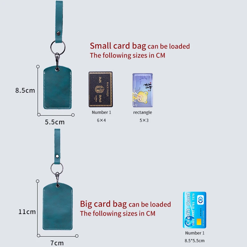 Genuine Leather Key Holder Bank Card Pocket Mini Bus Card Key Pouch Slim Housekeeper Access Entrance Guard Protecter