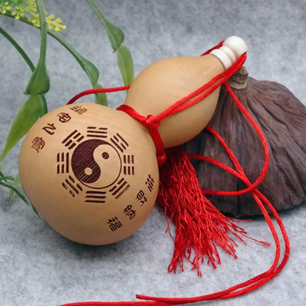 10cm Natural Mini Wine Gourd Crafts Art Collection Chinese Traditional Carving Hanging Toy Photography Props Gift