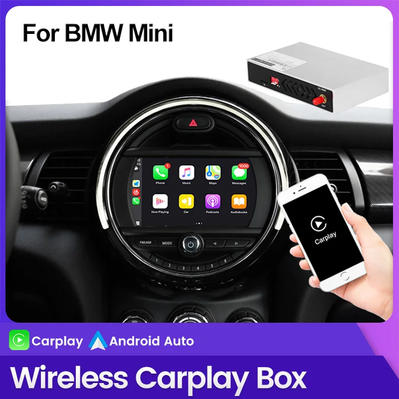 Wireless Apple CarPlay Android Auto For BMW MINI Works R50 R52