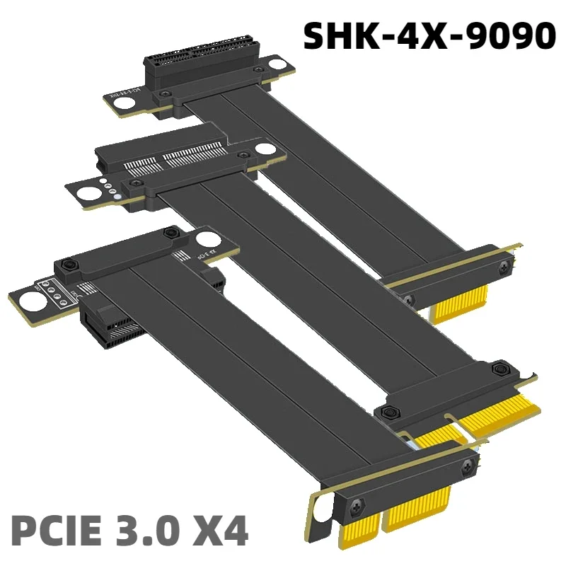 

PCI-E x4 Райзер PCIE 4X кабель PCI Express Райзер-карта PCI E X4 прямоугольный Gen3 адаптер для ПК материнская плата GPU SSD удлинитель преобразователь