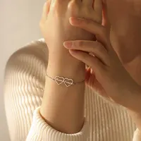 Lemegeton Customized Love Name Bracelet Personalized Name Pendant Stainless Steel Jewelry Couple Love Heart Bracelet Party Gifts