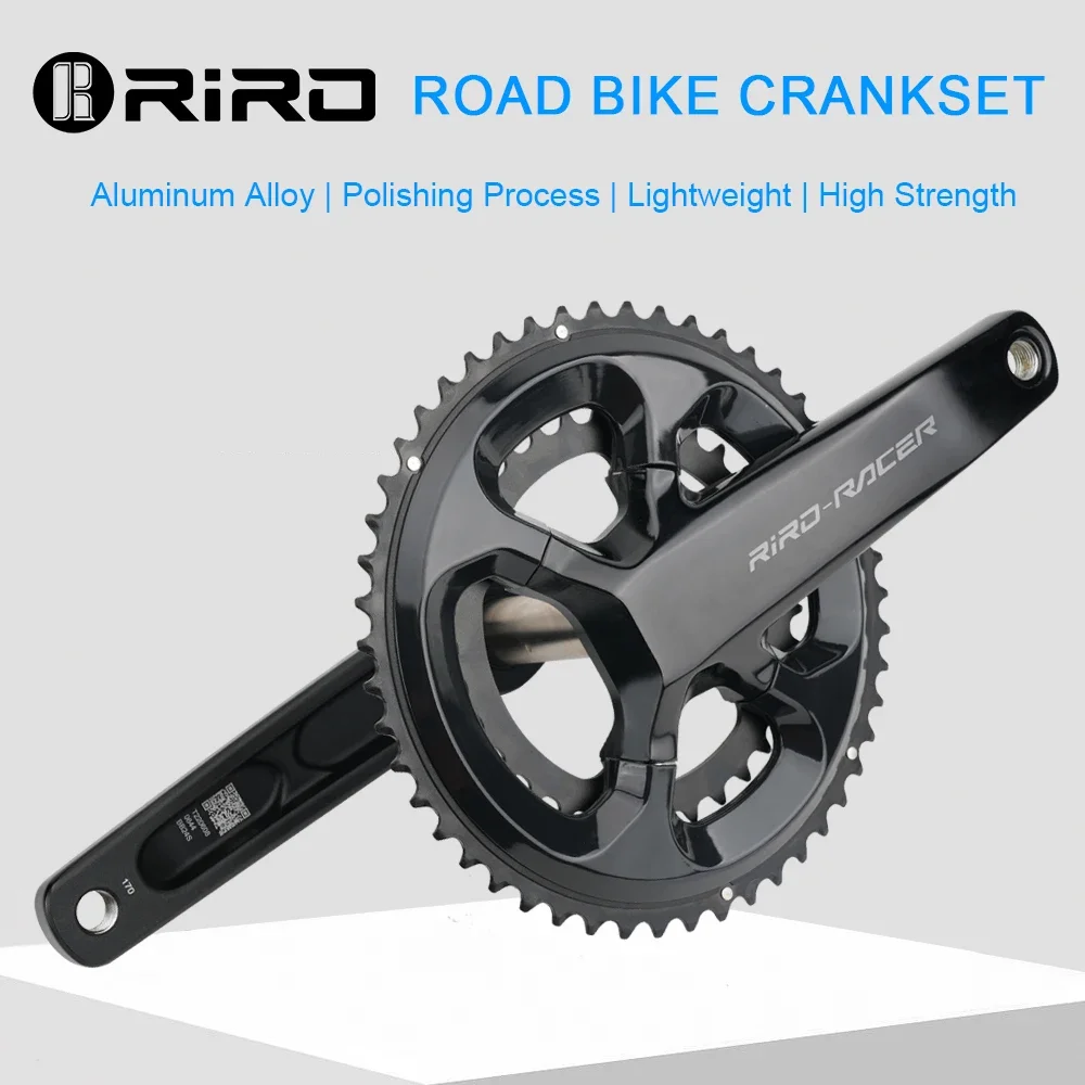 RIRO RACER R8 Road Bike Crankset 170mm 50-34T Ultralight Hollow Integrated