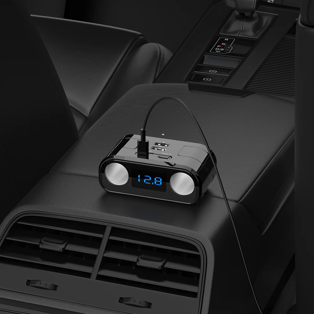 차량용 시거잭 PD 22W USB 충전기 플러그 2 USB 2 타입 C 시거잭 어댑터 2 소켓 차량용 충전 어댑터 QC3.0