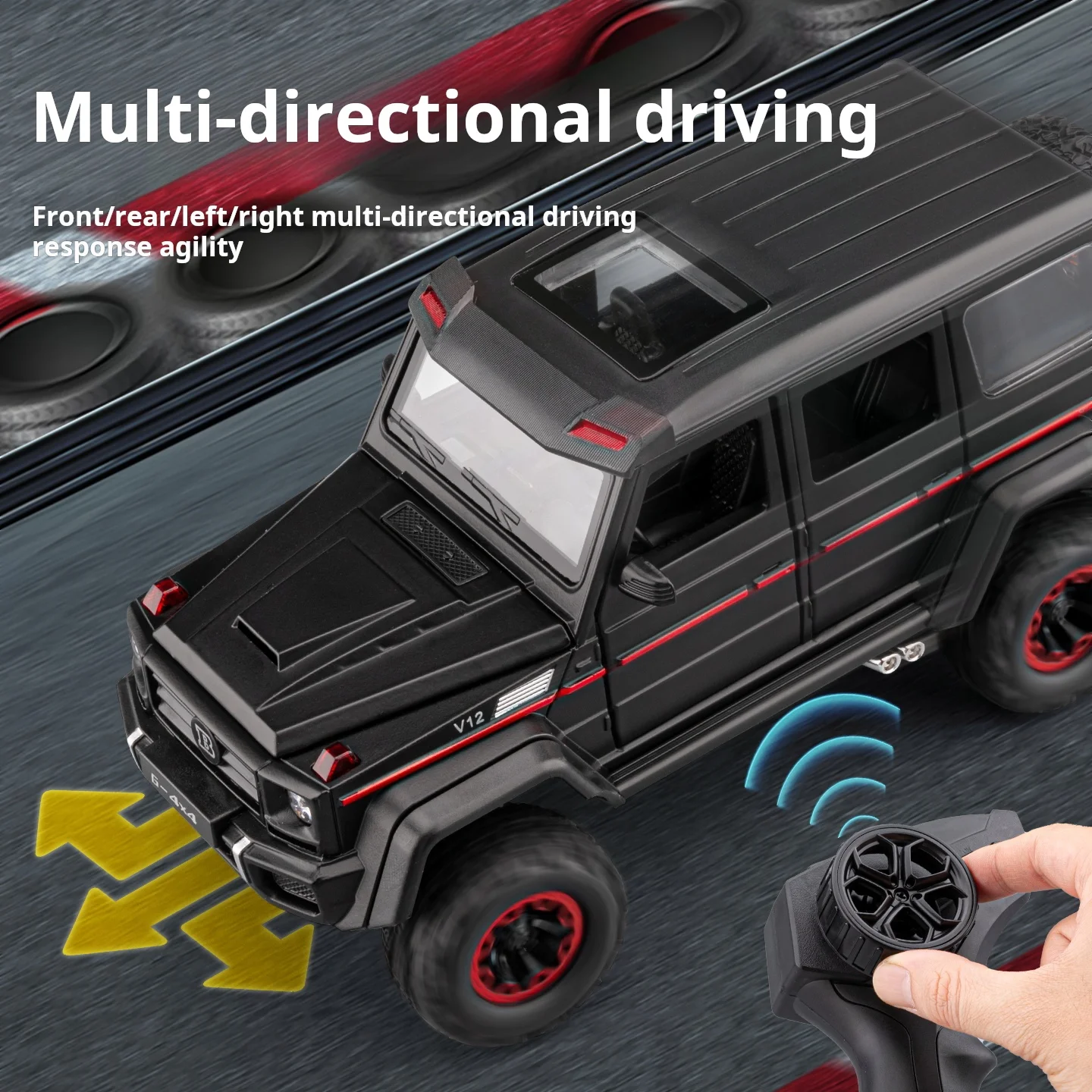 공식 인증 1:24 메르세데스-벤츠 G500 합금 다방향 원격 조종 자동차 정교한 장난감 자동차 소년 선물 수집품