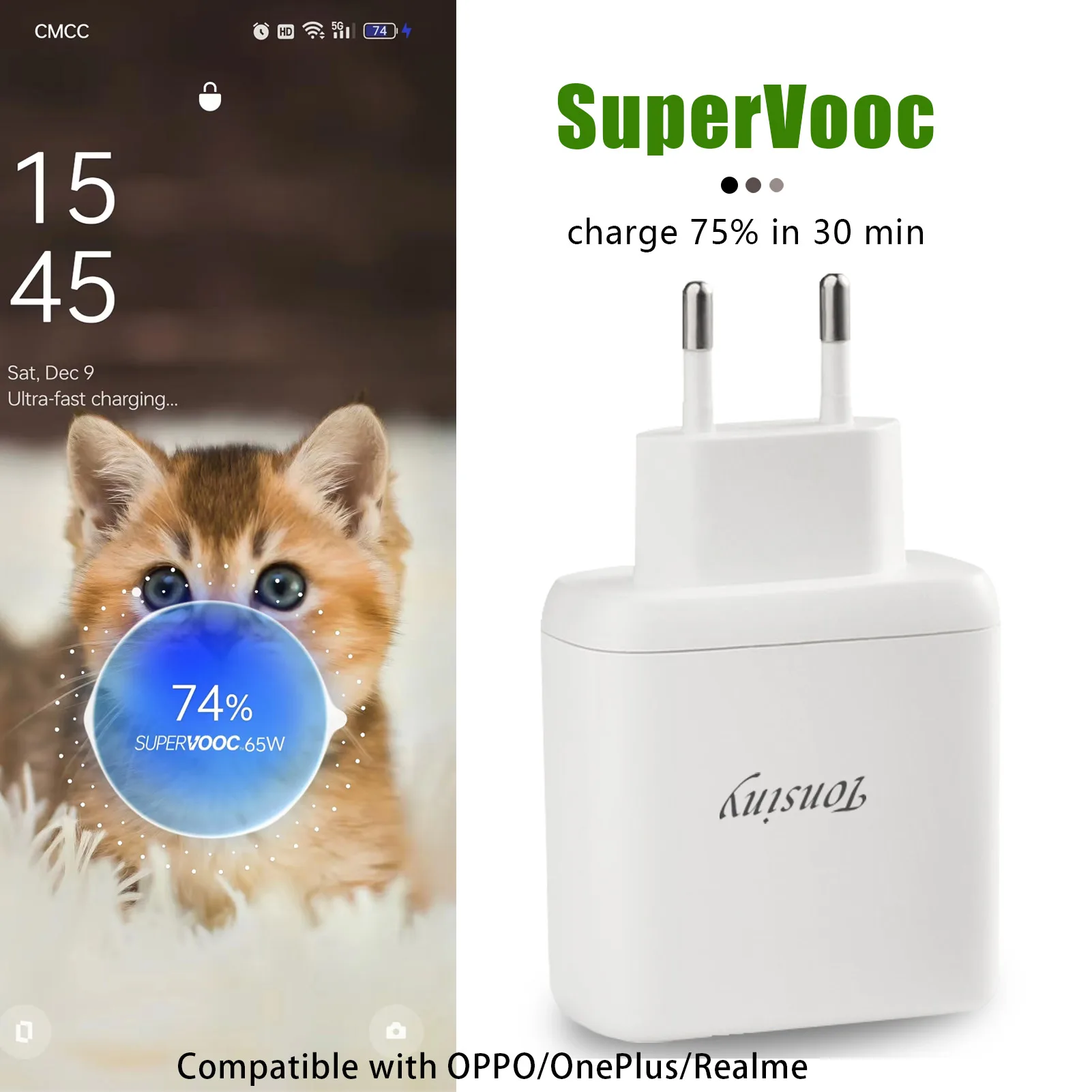 

Зарядное устройство SuperVooc для oppo Find X5/Reno8/A74, основополагающий Usb-адаптер для Oneplus 11/Nord CE 2/2T, дорожный адаптер для Realme 8/GT2