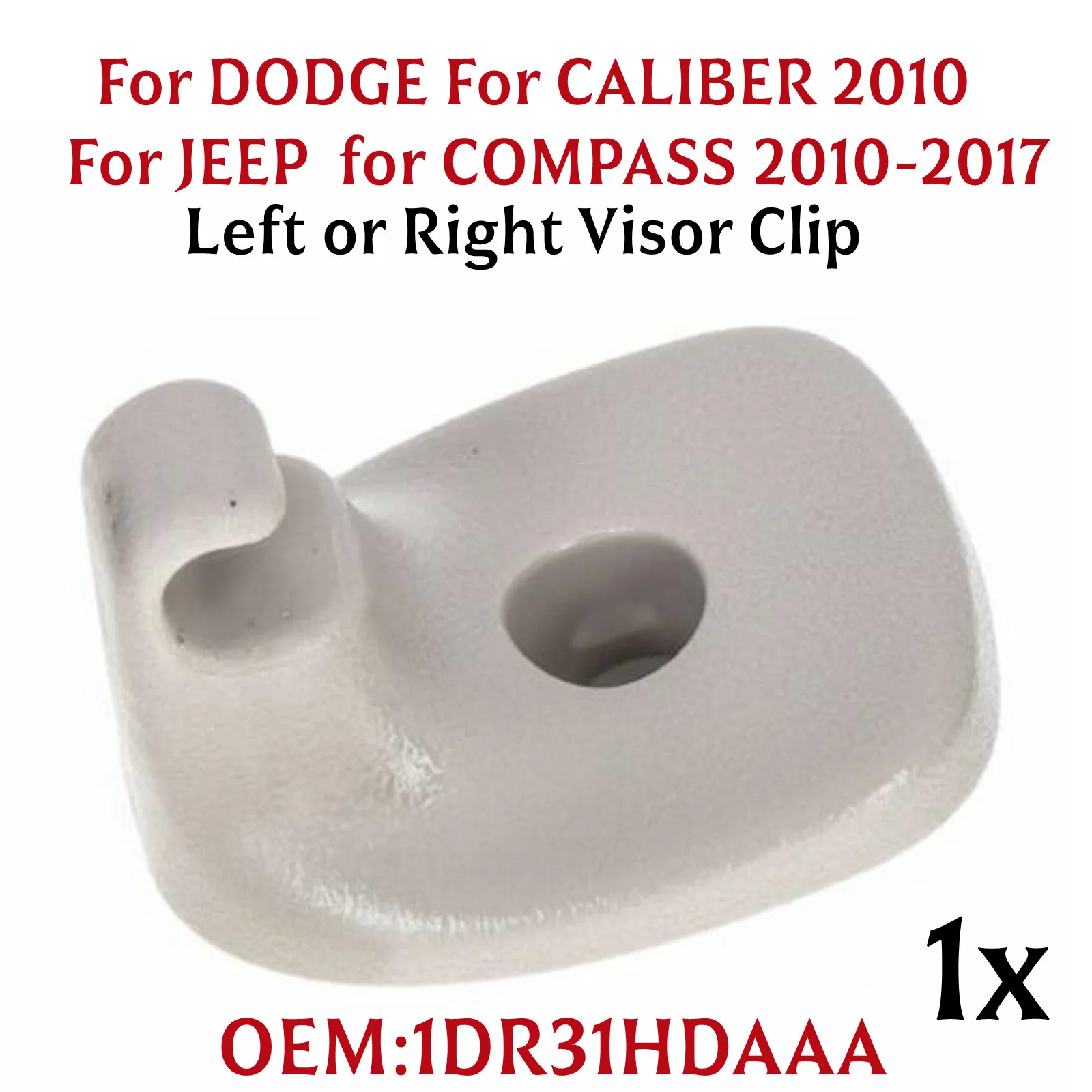 2X Front Sun Visor Clip For Chrysler Sebring 08-10 Dodge...