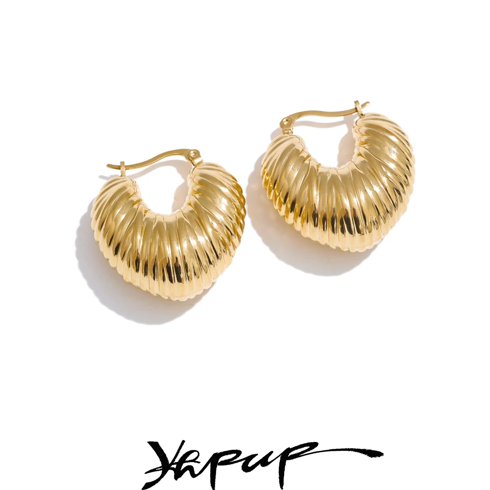 Yhpup Hoop Earrings Stainless Steel