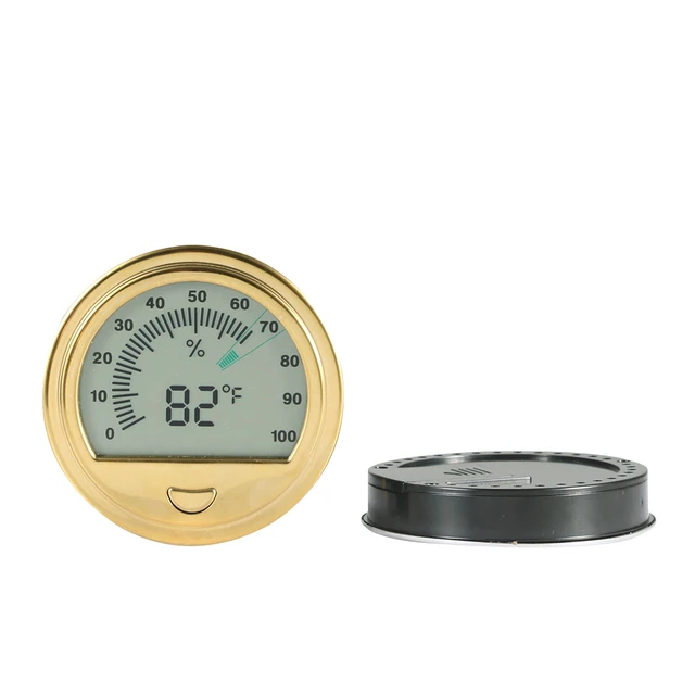 Cigar Hygrometer Round Hygrometer for Cigar Humidor Cigar Box