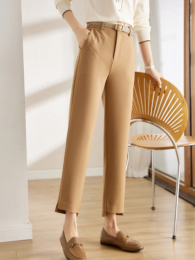 Bivigaos Womens Casual Pants Spring New Korean Loose Straight Harem Pants  Button High Waist Trousers Women Leisure Khaki Pants - Pants & Capris -  AliExpress