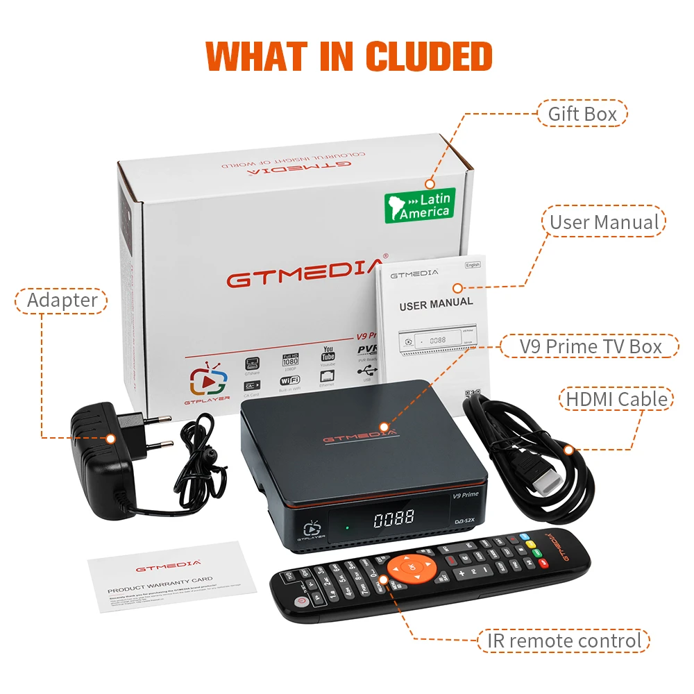 GTMEDIA V9 Prime LA Satellite TV Receiver DVB S/S2/S2X VCM/ACM/multi  stream/T2 MI H.265 Built in Wifi Satellite Receiver Azclass| | - AliExpress