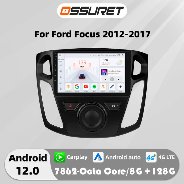 Android 12 for Ford Focus 3 MK 3 2011-2017 Autoradio Car intelligent system Multimedia Video player Stereo GPS navi Carplay swc