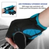 MOREOK Mountain Bike Gloves Half Finger 5MM Silicone Gel Pads Shock-Absorbing Non-Slip Cycling Gloves for MTB Road Biking Men Wo 3