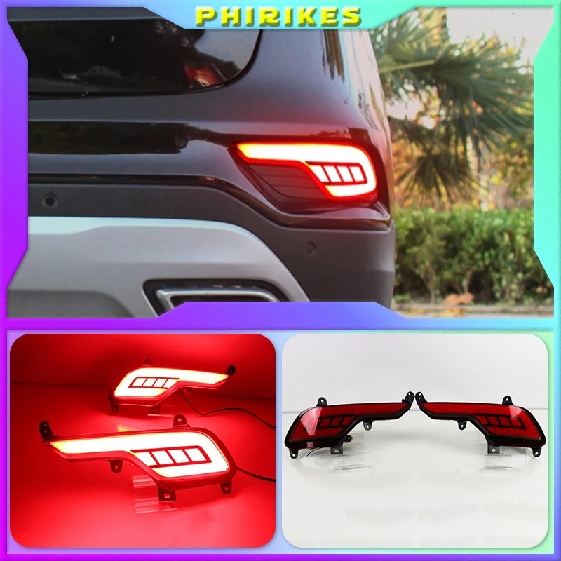 

2 шт. светодиодный ные фсветильник Ри для заднего бампера Hyundai ix45 Santa Fe Santafe 2016 2017 2018