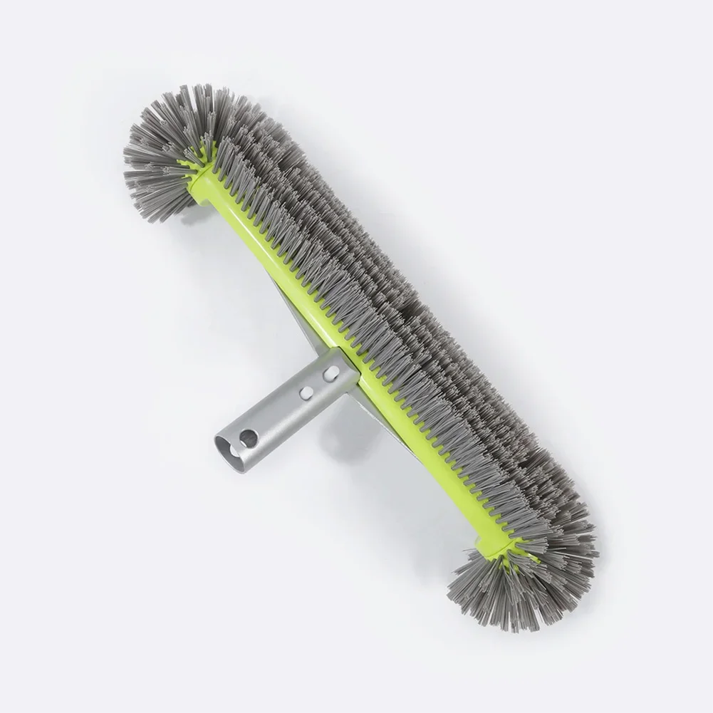 17.5 Inch Pool Brush Head with Round Ends Swimming Pool Scrub Brushes Heavy Duty Pool Brush Head for Cleaning Pool Walls