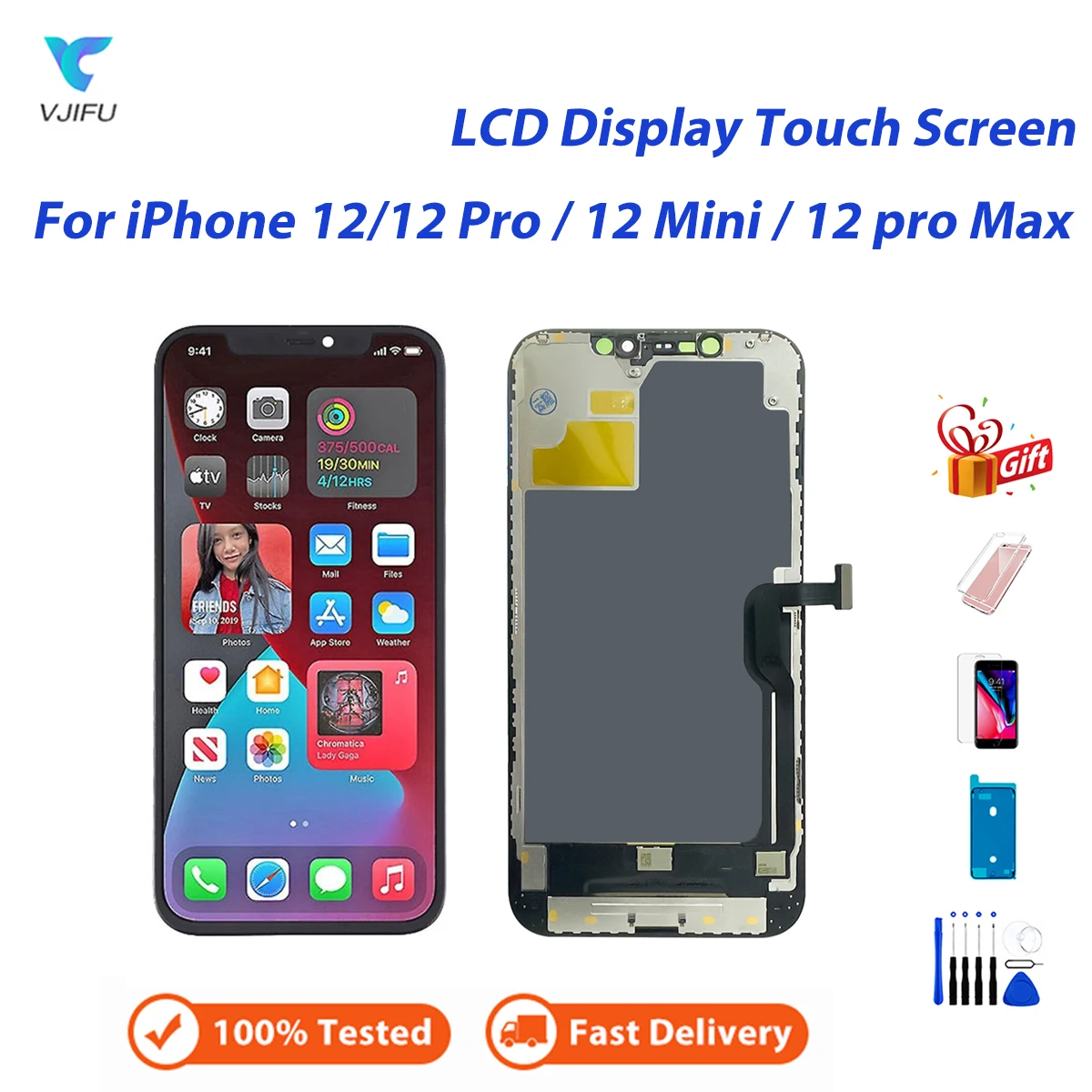 Display Per Iphone 12 Pro Max 12 Mini Touch Screen Lcd Per Iphone 12 Pro Digitizer Gruppo Di Ricambio Con Nastro Impermeabile Gratuito