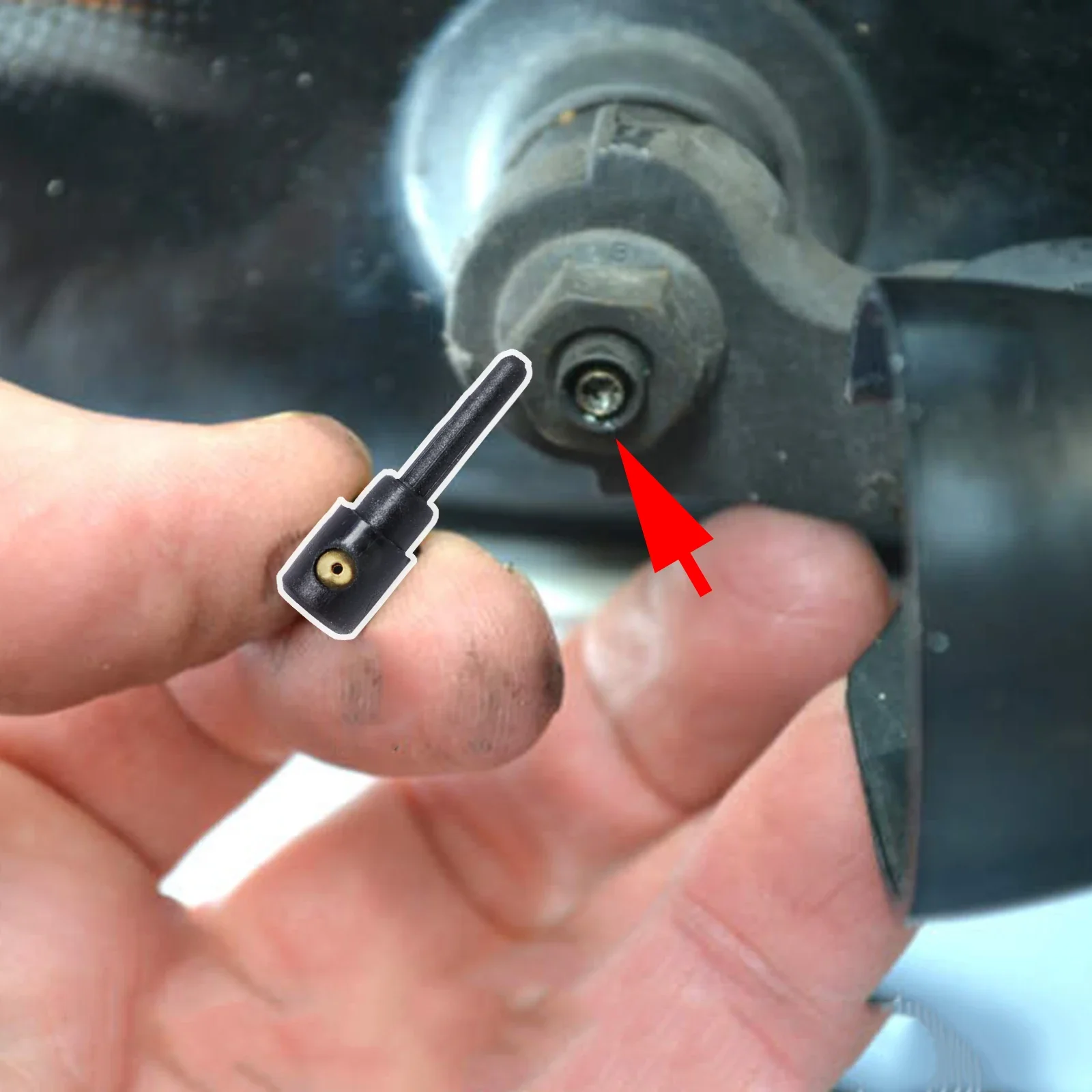 Rear Windscreen Wiper Arm Cover Cap with Jet Nozzle