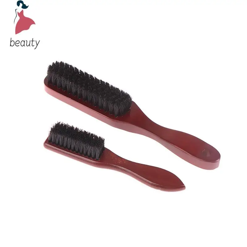 

1PC Wood Handle Boar Bristle Cleaning Brush Hairdressing Men Beard Brush Anti Static Barber Hair Styling Comb Shaving Tools