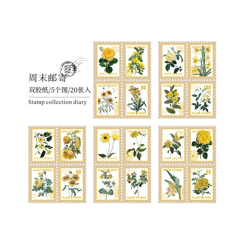 Cotrida 240pcs Vintage Postage Stamp Stickers Aesthetic Botanical Deco  Paper Sticker for Scrapbooking Journaling Supplies Planners Kid DIY Art  Crafts Bullet Journal 4 Collections 240PCS